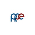 Linked Letters RPE monogram logo design Royalty Free Stock Photo