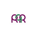 Linked Letters RQR monogram logo design Royalty Free Stock Photo