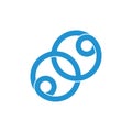 Linked loop circle ring logo