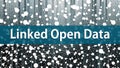 Linked Open Data concept with knowledge graph in the background