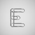 Linked paperclips forming a character, vector Royalty Free Stock Photo