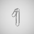 Linked paperclips forming a character, vector Royalty Free Stock Photo