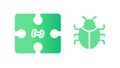 Linked Puzzle Piece and Beetle, Pest Control Concept, vector design Generative AI Royalty Free Stock Photo