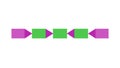 Linked Square Chain, Abstract Sequential Process, vector design Generative AI Royalty Free Stock Photo