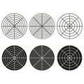 Linked square shapes. Geometric abstract design. Minimalistic black outline. Vector illustration.