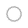 Linked wires circle abstract logo vector