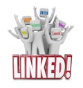 Linked Words Connected Allied United Referrals People Networking