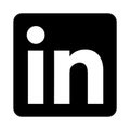 Linkedin social media icon button Royalty Free Stock Photo