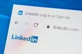Linkedin.com Web Site. Selective focus. Royalty Free Stock Photo