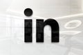 Linkedin icon 1 on iphone realistic texture Royalty Free Stock Photo