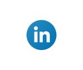 Linkedin one logo editorial illustrative on white background Royalty Free Stock Photo