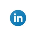 Linkedin logo editorial illustrative on white background Royalty Free Stock Photo