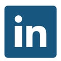 Linkedin logo icon popular social media logo linkedin element vector Royalty Free Stock Photo