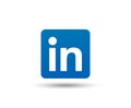 Linkedin logo icon. Social media symbol. Business contacts. Vector