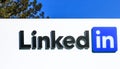 Linkedin logo Sign Royalty Free Stock Photo