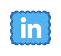 Linkedin logo sign on white background. Linkedin is a business social networking service . Kharkiv, Ukraine - June , 2020