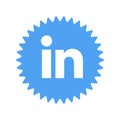 Linkedin logo sign on white background. Linkedin is a business social networking service . Kharkiv, Ukraine - June, 2020