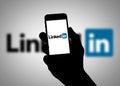 LINKEDIN mobile device with LinkedIn app