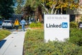 LinkedIn sign at the Sunnyvale offices Royalty Free Stock Photo