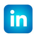 LinkedIn social media icon logo vector element on white background