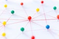 Linking entities, Blockchain, social media, Communications Network, The connection between the two networks. Network simulation on Royalty Free Stock Photo