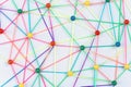 Linking entities, Blockchain, social media, Communications Network, The connection between the two networks. Network simulation on Royalty Free Stock Photo