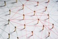 Linking entities. Network, networking, social media, internet communication abstract. A small connected to larger . Web Royalty Free Stock Photo
