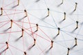 Linking entities. Network, networking, social media, internet communication abstract. A small connected to larger . Web Royalty Free Stock Photo