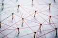 Linking entities. Network, networking, social media, internet communication abstract. A small connected to larger . Web Royalty Free Stock Photo