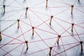 Linking entities. Network, networking, social media, internet communication abstract. A small connected to larger . Web Royalty Free Stock Photo