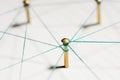 Linking entities. Network, networking, social media, internet communication abstract. A small connected to larger . Web Royalty Free Stock Photo