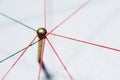 Linking entities. Network, networking, social media, internet communication abstract. A small connected to larger . Web Royalty Free Stock Photo