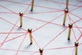 Linking entities. Network, networking, social media, internet communication abstract. A small connected to larger . Web Royalty Free Stock Photo