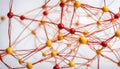 Linking entities. Networking, social media, SNS, internet communication abstract
