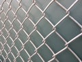 Chain Link Fence with green background
