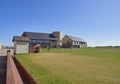 Links House, the new Carnoustie Golf Centre and Clubhouse seen from the 1st Tee of the Championship Course.