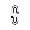 Black line icon for Links, concatenation and series Royalty Free Stock Photo