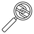 Links magnifier icon, outline style Royalty Free Stock Photo