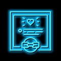 links from relevant contents neon glow icon illustration