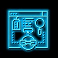 links from relevant site neon glow icon illustration