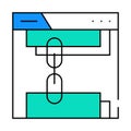 links seo optimization icon color illustration Royalty Free Stock Photo