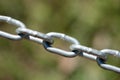 Links in a steel chain Royalty Free Stock Photo