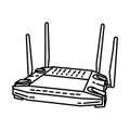 Linksys Icon. Doodle Hand Drawn or Outline Icon Style Royalty Free Stock Photo