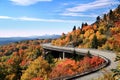 Linn Cove Viaduct on the Blue Ridge Parkway in North Carolina Royalty Free Stock Photo