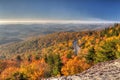 Linn Cove Viaduct panorama at sunrise, Blue Ridge Parkway Royalty Free Stock Photo