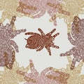Linocut Tarantula on background Royalty Free Stock Photo