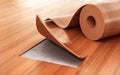 Linoleum coating. Flooring Installation.