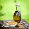 Linseed oil Royalty Free Stock Photo