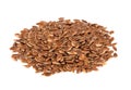 Linseed on a white background. Also known as Linseed, Flaxseed a Royalty Free Stock Photo