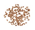 Linseed on a white background. Also known as Linseed, Flaxseed a Royalty Free Stock Photo